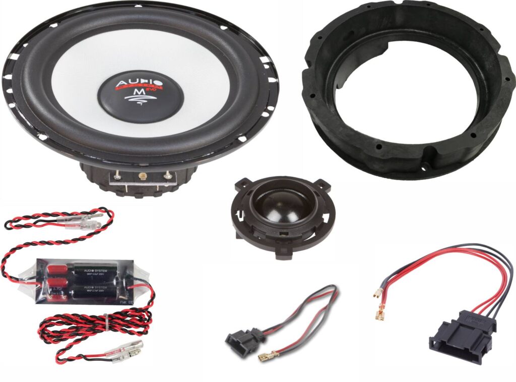 Audio System MFIT VW Golf 7 EVO2 mit serienmäßigem Lautsprecherzubehör